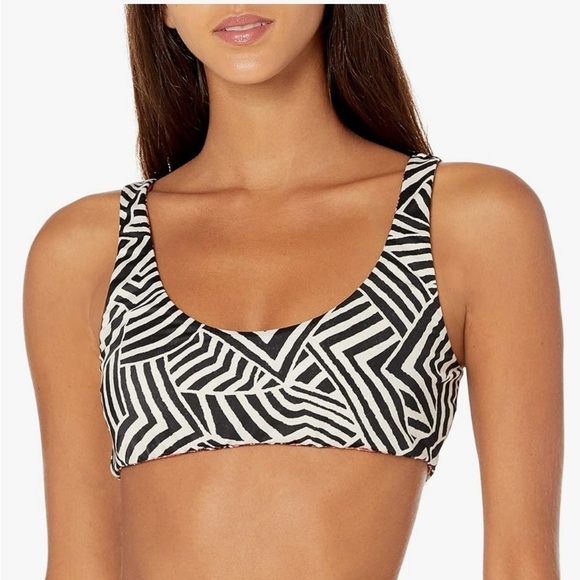 Billabong Sun Tribe reversible bikini top multicolor/ black white fits medium - Picture 2 of 7
